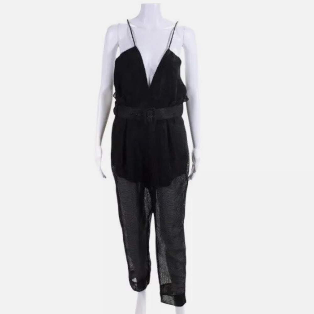 Alice McCall Justify My Love Jumpsuit Black Striped Organda up Size US 6 - Picture 5 of 13